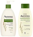 Aveeno Daily Moisturizing Lotion, 354ml & Daily Moisturizing Body Wash For Normal To Dry Skin, 354ml