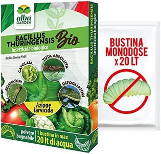 Albagarden - Bacillus Thuringiensis Kurstaki - Insetticida Piante Biologico - Contro le Larve di Parassiti e Insetti dell'orto e Giardino - polvere bagnabile x 10 gr