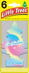 LITTLE TREES Car Air Freshener | Hanging Paper Tree for Home or Car | Cotton Candy | 6 Pack