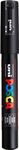 uni Posca PC1M 24 Acrylic Paint Marker, Extra Fine, Black
