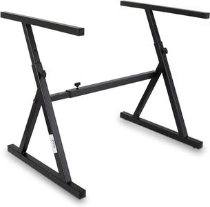 Pyle Soporte, de teclado, ajustable, plegable, reforzado. Atril, de piano 54 a 88 teclas, eléctrico, para viajes