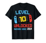 Level 10 Unlocked 10th Video Gamer Birthday Boy Girl Gifts T-Shirt