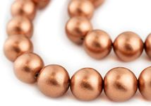 TheBeadChest 24mm Natural Round Wood Beads, Wooden Beads Loose Wood Spacer Beads for DIY Jewelry Making, 4 Sizes (8mm, 10mm, 12mm, 20mm) - Copper