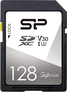 Silicon Power 128GB SDXC UHS-I SD Memory Card, Up to 100MB/s Read & 80MB/s Write, Class 10 U3 V30 4K UHD Superior Series