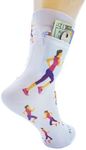 Flippysox Zipper Sock Wallet - Cotton/Polyester - Fits shoe size 6-13 (Running Woman)