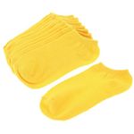 Allegra K 5 Pairs Cotton Blends Elastic Cuff Low Ankle Socks for Lady Yellow XS