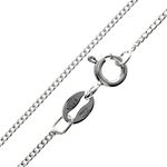 SilverAmber Jewellery - Sterling Silver 22" Inch 1.1 mm Delicate Italian Diamond Cut Curb Chain Necklace - GCH00922