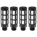 uxcell Plastic Pneumatic Muffler Exhaust Air Line Silencer 1/2 PT Black, 4pcs