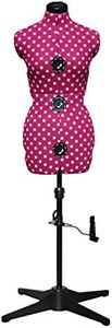 Adjustoform Cerise Polka Dot 8-Part Adjustable Dress Form UK 16-20 5905B