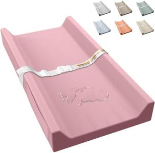 JVEOO Vegan Leather Baby Changing Pad, Waterproof & Wipeable Soft Diaper Changing Mat 32“ x 16.6" Comfortable Infant Changing Station for Dresser & Table