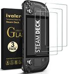 ivoler 3 Pieces Screen Protector for Valve Steam Deck/Steam Deck OLED Version 2023, Premium Tempered Glass Glass, 9H Hardness, Anti-scratch, Bubble Free