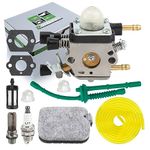 partszen BG55 Carburetor for BG45 BG65 BG85 BG55 Blower for C1Q-S68,C1Q-S68G,C1Q-S68D, C1Q-S68E, C1Q-S64 Carburetor Carb with Air Filter Fuel Filter Spark Plug S tihl Muffler Stub Spark Arrestor