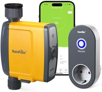 RAINPOINT Bewässerungscomputer Wlan 2,4 GHz, Automatische Garten Bewässerungsuhr mit App/Sprachsteuerung, Wetter-/Bodenfeuchtigkeitsbasierte Bewässerung, Wlan Bewässerungssystem für Gewächshaus Garten