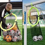 FORZA Soccer Target Net & Ball Bag | 2IN1 Design - Corner Shooting Targets & Soccer Ball Bag | Soccer Bag & Top Bin | Soccer Training Equipment | Multi-Sport