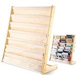 Geetery 2 Pieces Kids Book Shelves Canvas Sling Bookshelf 6 Tier Bookshelf Book Display Rack Bookcase for Home Classrooms Boys and Girls Playrooms and Bedroom, Beige, 31.5 x 29.5 x 11.8 Inch
