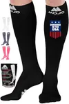 Medium Mojo Compression Socks - Comfortable Material for Varicose Veins & Venous Disease, 20-30mmHg Compression Stockings for Wide Calf & Ankles