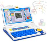 Kids Learning Laptop Notebook Toy with 20 Fun Activity Learning Modes to Learn Alphabet, Words, Numbers, Play Games and Music - Educational Learning Computer for Boys Girls Ages 3+ with Mouse