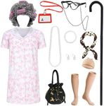 Slivomi 14 Pcs Old Lady Costume Kid