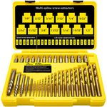 Topec 35-Piece Screw Extractor and Drill Bit Set, bolt extractors, Multi-spline Extractors, and Drill Bits for Removeing Broken Studs, Bolts, Socket Screws, and Fittings