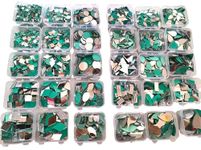 Teraiya's 30 Shape Mirror Kit With Free Storage Box (1500 Pcs) Premium Cutting For Lippan Art And Art Craft Work, White