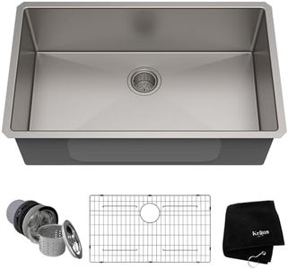 Kraus KHU100-32 32-inch 16 Gauge Undermount Single Bowl Stainless Steel Kitchen Sink