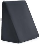 FOVERA Memory Foam Wedge Pillow | 2 Years Warranty | Bed Wedge Cushion, Orthopedic Back Support for Bed | for Acid Reflux, Snoring, GERD, Leg Elevation (Dark Grey, 18L x 17.5W x 11H Inch)