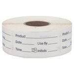 L LIKED 1x2 Inches Dissolvable Food Labels, 500 Pcs Dissolved Freezer Labels for Storage Containers, Canning, Jam Jar, Mason Jars, (Black)