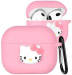 Qerrassa for Airpods 3 Case Cute Cartoon Cool Silicone Cases for Apple Airpod Air Pods 3rd Gen Cover Kawaii Fun Funy Characters Design Soft Covers for Girls Boys Girly (KT)