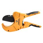 DOMINOX PVC Pipe Cutter, Cuts up to 2-1/2" PEX, PVC, PPR, Plastic Hoses& Plumbing Pipes,Ratchet PVC Cutter Tool with SK5 Blade and Aluminum Alloy Body