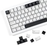 SDYZ Bow Keycaps 168 Keys, Minimalist Style Black on White Keycaps, Double Shot PBT Custom Keycap Set, Cherry Profile Keyboard Keycaps for Gateron MX Switches Mechanical