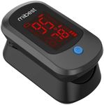 Mibest CN160 Fingertip Pulse Oximeter Blood Oxygen Saturation Monitor with Batteries Included (Black)