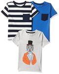 Amazon Brand - Jam & Honey Boys 100% Cotton Printed Half Sleeves T-Shirt | Age 2-12 Years (Pack of 3)