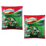 SuperFresh Country Mix (Sonbahar Turlusu) 1000g - Frozen | from Turkey | A Mix of Baby Carrots, Broccoli Florets and Cauliflower Florets (Country Mix 1kg, 2 Pack)