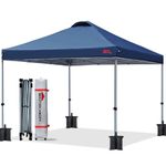 MASTERCANOPY Durable Ez Pop-up Canopy Tent with Roller Bag (10x10, Navy Blue)