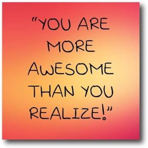 Magnet Me Up You are More Awesome Than You Realize! Magnet Decal, 4x4 Inches, Perfect for Refrigerator, Dishwasher or Any Other Magnetic Surface, Mailbox, Fridge, Express Motivation, Crafted in USA