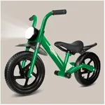 KRIDDO Kids Balance Bike for 2-5 Years, with Front Light, Upgraded Tires for All Terrain, Upgraded Bearing for Smooth and Stable Riding, Front and Rear Fenders, Adjustable Seat, Green