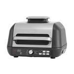 Ninja Foodi MAX PRO Health Grill, Flat Plate & Air Fryer [AG651UK] 7 Cooking Functions, 2 Grill Plates, 3.8L, Silver/Black