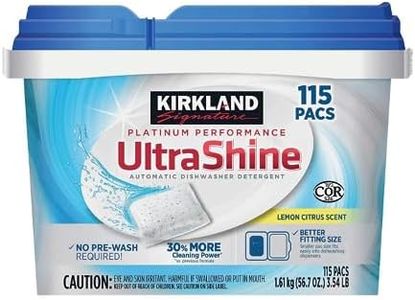 Kirkland Signature Ultra Shine Automatic Dishwasher Detergent Tablets 115 Pacs