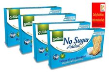 Gullon No Added Sugar, whole grains breakfast biscuits cookies with yogurt flavoured filling 220g, Diabetic Friendly, perfect for sharing, gifting with zamfoods nurtirion pack (4)