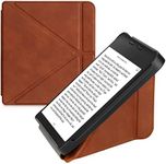 kwmobile Origami Case Compatible with Kobo Libra 2 Case - Slim PU Leather Cover with Stand - Brown