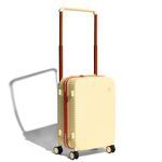 ICON The Transit Signature Plus Cabin Polycarbonate Hardsided Luggage| Ultra Light Weight 8 Wheel| Wide Handle Trolley Luggage Hardsided Suitcase|Yellow|