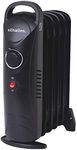 Schallen Portable Electric Slim Oil Filled Radiator Heater with Adjustable Temperature Thermostat, 3 Heat Settings & Safety Cut Off (Black, 800W | 6 Fins)