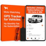 Wired GPS Tracker for Vehicles, No Monthly Fee, No Subscription, 4G SIM and Data Included, Mileage Tracking, Business Fleets, Quick Install, Speeding Alerts, Trip History, USA Developed, Moto Watchdog