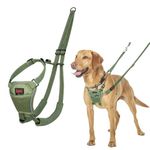 HALTI No Pull Harness - To Stop Your Dog Pulling on the Leash. Adjustable, Lightweight and Easy to Use. Reflective Dog Training Harness for Medium Dogs (Size M, Forest Green)