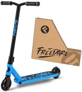 FREEDARE Pro Stunt Scooter for Kids & Teens 8 Years Old Above, Trick Scooter for Intermediate Riders, 110mm PU Wheels, Freestyle Kick Scooter, Blue