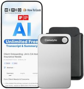 Comulytic Note Pro AI Voice Recorder, Unlimited Transcribe & Summarize, One Tap Recording Device with AI Note Taking, Support 113 Languages, 64GB, Audio Recorder for Calls, Meetings, Lectures, Silver