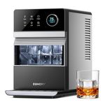 EUHOMY 2'' Clear Ice Cube Maker Countertop with APP, 2 Square Ice Ready in 27 Mins for Whiskey, Slow-Melting & Self-Cleaning, 110 Pcs/Day, 24H Timer, Clear Ice Maker with Ice Tong for Home/Bar/Party