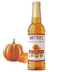 Matteo's Sugar Free Coffee Flavoring Syrup, Pumpkin Caramel, Delicious Coffee Syrup, 0 Calories, 0 Sugar coffee syrups, Keto Friendly, 25.4 Fl Ounce