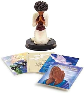 African American Expressions - Boxed Sympathy Cards Assortment + Mold Me Make Me Figurine – Black Praying Hands Collectible Statue