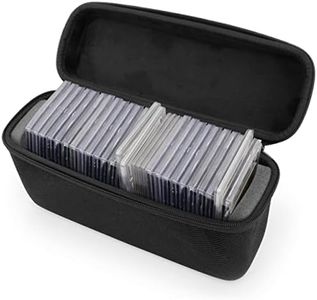 CASEMATIX Graded Card Case Compatible with 30+ BGS PSA Graded Sports Trading Cards or 140+ Top Loader Card Storage Case with Scratch Resistant Custom Card Carrying Case Interior